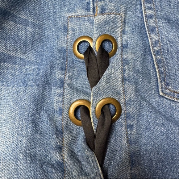 Alice + Olivia  Shayne Lace Up Ribbon Jean Size: 30 - Picture 8 of 14